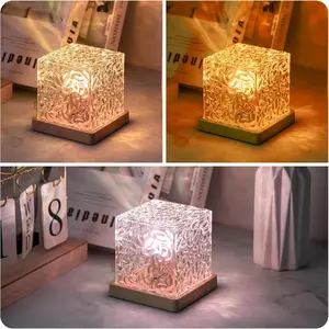 LED Aurora and Water Wave Projector Lamp, 3 Color USB Variable Sleep Night Light for Bathroom Bedroom Living Room Home Decor