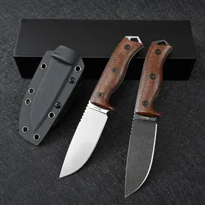 SDOKEDC Fixed Blade Knife DC53 Steel Micarta Handle Kydex Sheath for EDC Outdoor Camping Survival