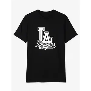 Los Angeles Baseball Team Logo Graphic Tee Mens Streetwear Short Sleeve Crewneck T Shirt Soft Cotton Casual Athletic Game Day Outfit.