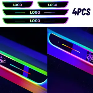 Universal LED Car Door Step Protector - Scratch-resistant, Adjustable Multi-color Lighting, Car Accessory, Car Light Suitable for TOYOTA, NISSAN, JEEP, HONDA, FORD, Chevrolet and other vehicle models