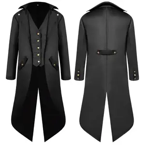 Punk retro tuxedo men's medieval vintage clothing mens Vampire blazer Halloween,pirate castle owner style