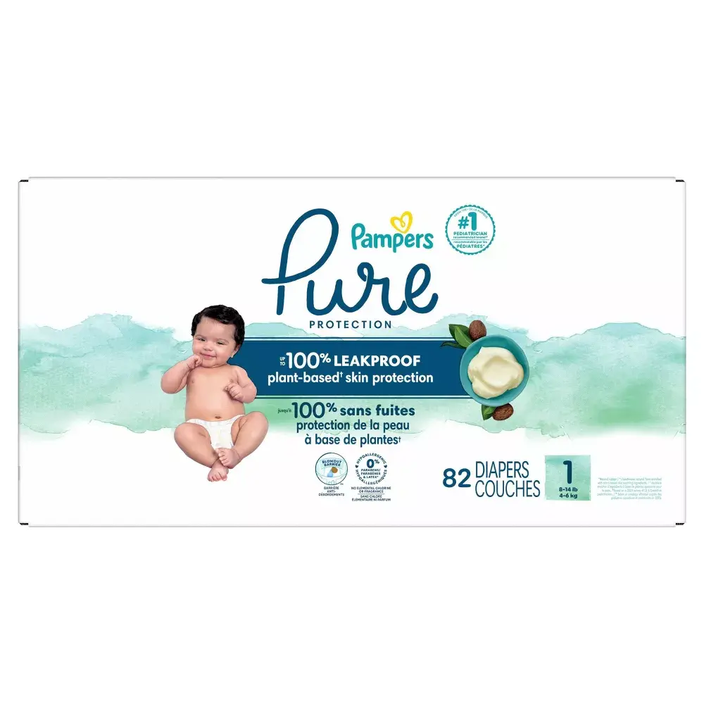 Pampers Pure Protection Non-Toxic Diapers & Nappies, Super Pack for Infant & Baby