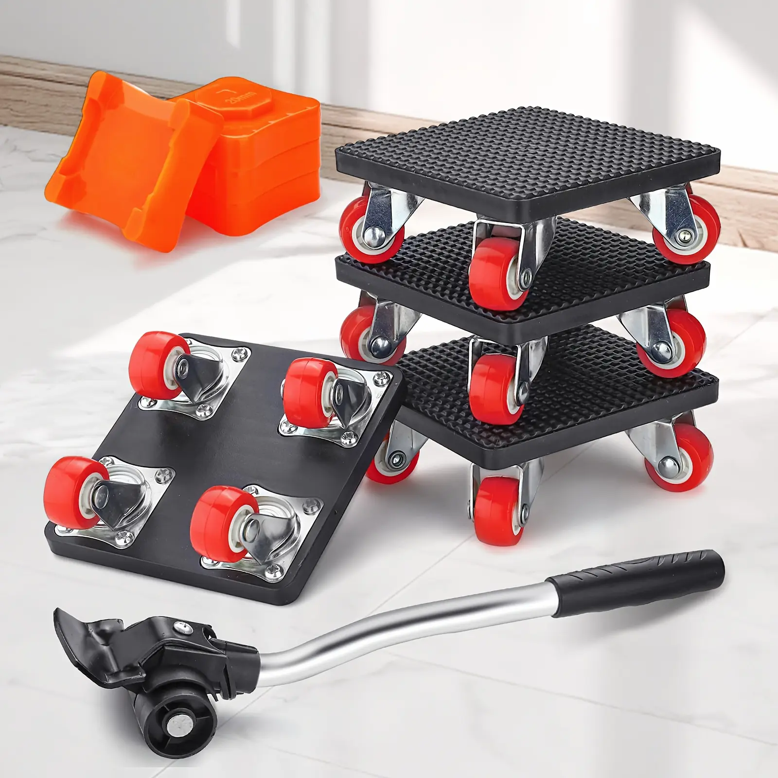 Heavy-Duty Furniture Mover Kit - 1100Lb Capacity, Metal Slider Lifters And Rollers for Sofas, Fridges, And Hard Floors Furniture Mover Sliders Furniture Lift Mover Tool Set on Hard Floors