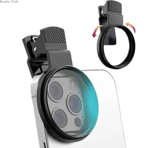 52MM Universal CPL Lens Filter Clip for Smartphone Camera, Portable Circular Polarizer Kit, Anti-Glare HD Photography Lens for iPhone 16/15/14/13 and Android Phones, Professional Mobile Camera Accessory for Travel Outdoor Shooting