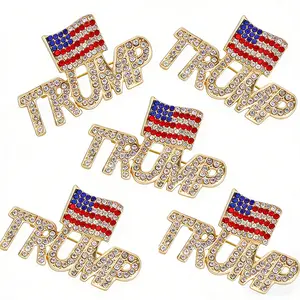 5 Pcs USA Flag Brooch Pin Set Patriotic Jewelry American Flag Lapel Pin Red White Blue Accessories Patriotic Party Favor for Women Men Independence Day Collection