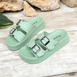 Women’s Double Buckle Slide Sandals Summer Casual Slip On Slippers Adjustable Straps Comfort Slides Lightweight Soft Footbed Flat Sandals Non Slip Outdoor Indoor Beach Shoes Minimalist Fashion Everyday Walking Sandals Trendy Open Toe Slides for Travel