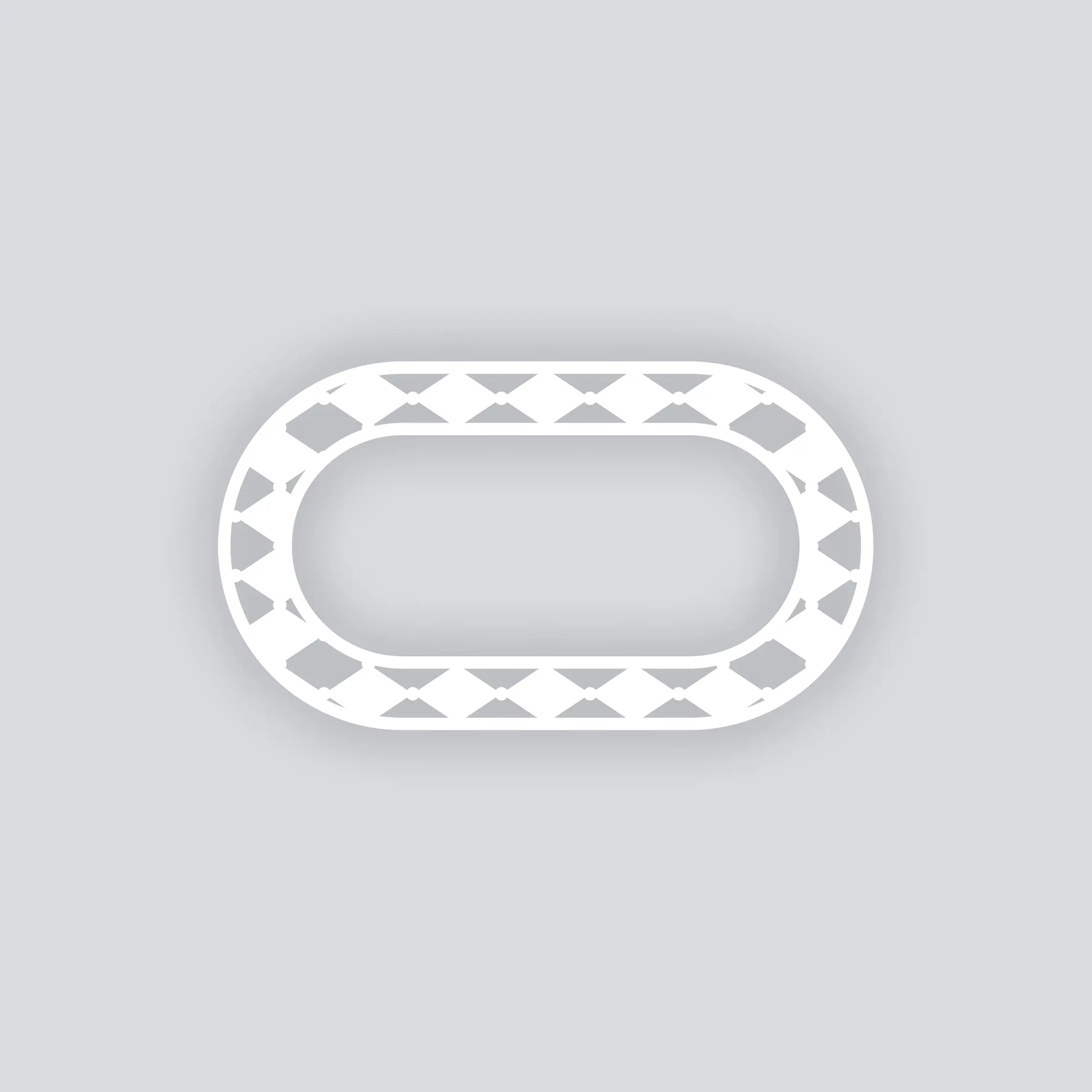 Diamond Chain Rounded Rectangle Rim Clay Stencil