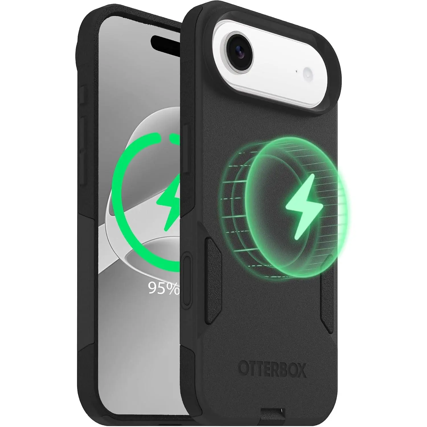 OtterBox iPhone Air ONLY Commuter Series MagSafe Case - Dual-Layer Drop Protection - Slim & Pocket-Friendly - Port Covers  - Black