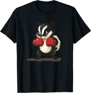 Funny Skunk Costume with Boxing Gloves for Boys and Girls T-Shirt - Kesharleemas Shop 92B0DZBYW5WF