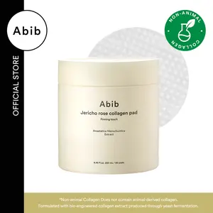 [Abib Official] Abib Non-animal Jericho Rose Collagen Pad Firming Touch - Milky Toner Pads for Skin Firming with 6 peptide Non-animal Collagen, Ceramide, Panthenol, Bifida