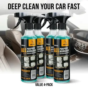 NUAN All Purpose Cleaner and Degreaser Spray for Car & Home, Heavy Duty Grease & Grime Remover for Car Interiors, Kitchen, Countertops, Appliances and More, 300ml