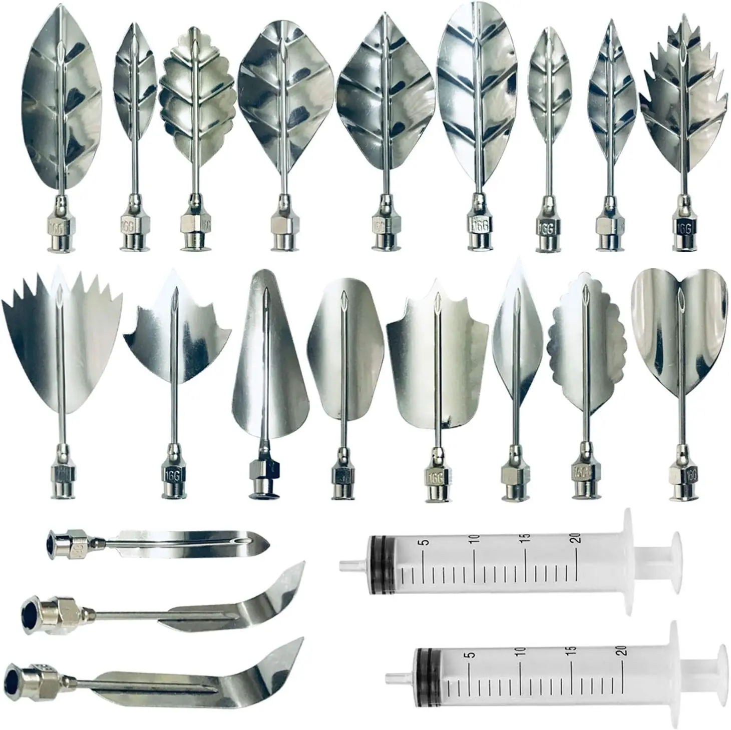 Art Cake Tools, 22 PCS 3D Gelatin Jelly Tools Includes 20 PCS Gelatin Tools and 2 PCS 10ml Syringe Pudding Pastry Nozzles for Cake Decoration, Jelly Cake making