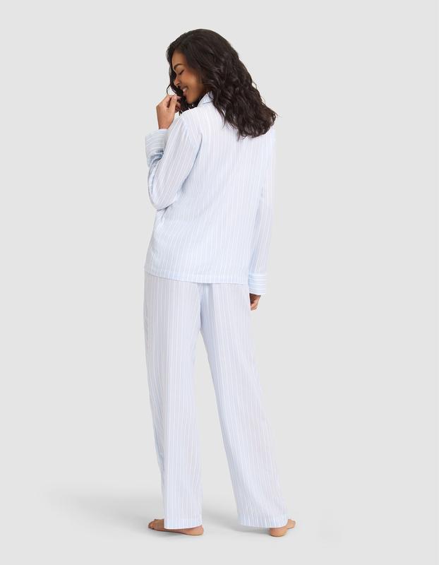 Women's Soft Woven Long Sleeve Pajama Set - Last Chance