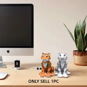 3D Printed Tiger Figurine, Animal Design, Collectible Figurine, Indoor Outdoor Statue Decoration, Home Decor, Cute Pocket Pet Ornament, Perfect Gift for Animal Lovers & Collectors, Home Ornaments