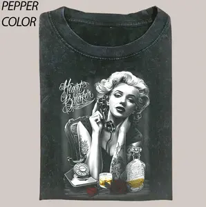 MARILYN MONROE T-SHIRT, Unisex Tshirt, Top Womenswear Streetwear Shortsleeve Crewneck Tropical Casual Tshirt
