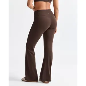SOLBRACE Women's High Waist 31.5'' No Front Seam Hidden Scrunch Butt Flare Leggings, High Stretch Breathable Lightweight Yoga Gym Workout leggings
