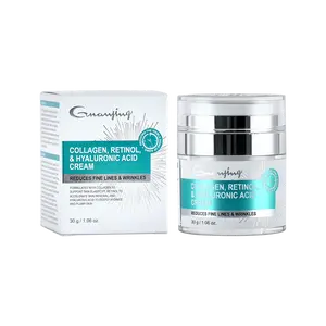 Collagen Retinol & Hyaluronic Acid Cream Anti-aging Reduce Fine Lines Wrinkles Hydration Moisture Firming Lifting Effect Suitable for All Skin Types Moisturizer, One Step Glow