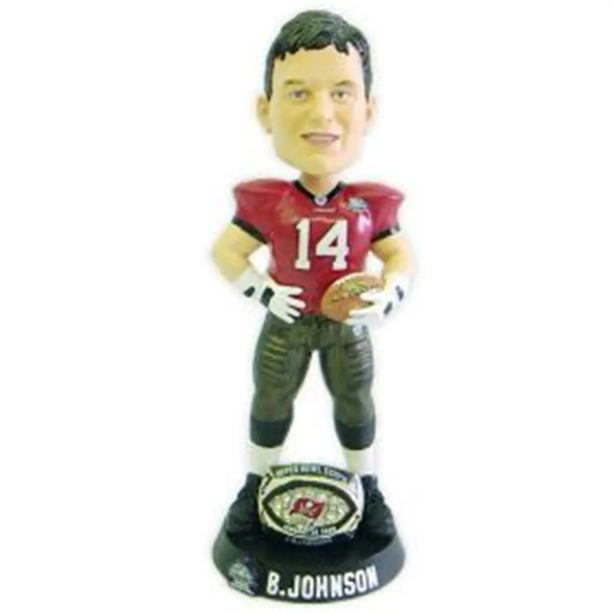 FOCO Tampa Bay Buccaneers Brad Johnson Super Bowl 37 Ring Limited-Edition Handcrafted Resin Bobblehead - 10" Tall Forever Sports Collectible Accessory