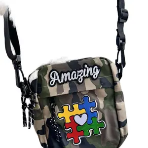 Camo crossbody bag with adjustable table straps