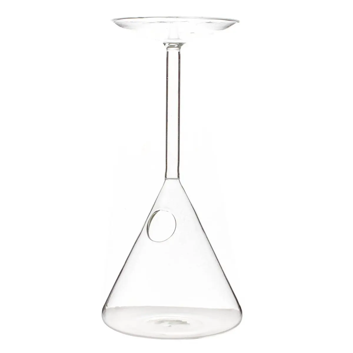 BarConic® 10oz Upside Down Cocktail Glass - 8.5" H x 4" Base Diameter, Crystal-Clear Home Kitchen Drinkware for Colorful Cocktails