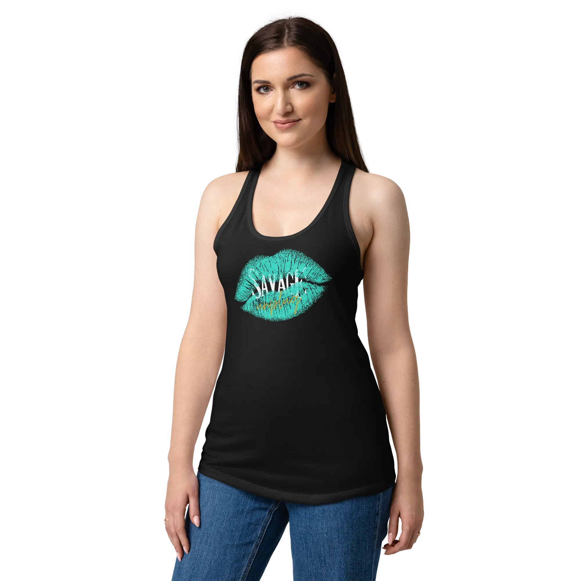Savage Women’s Fitted Racerback Tank Top