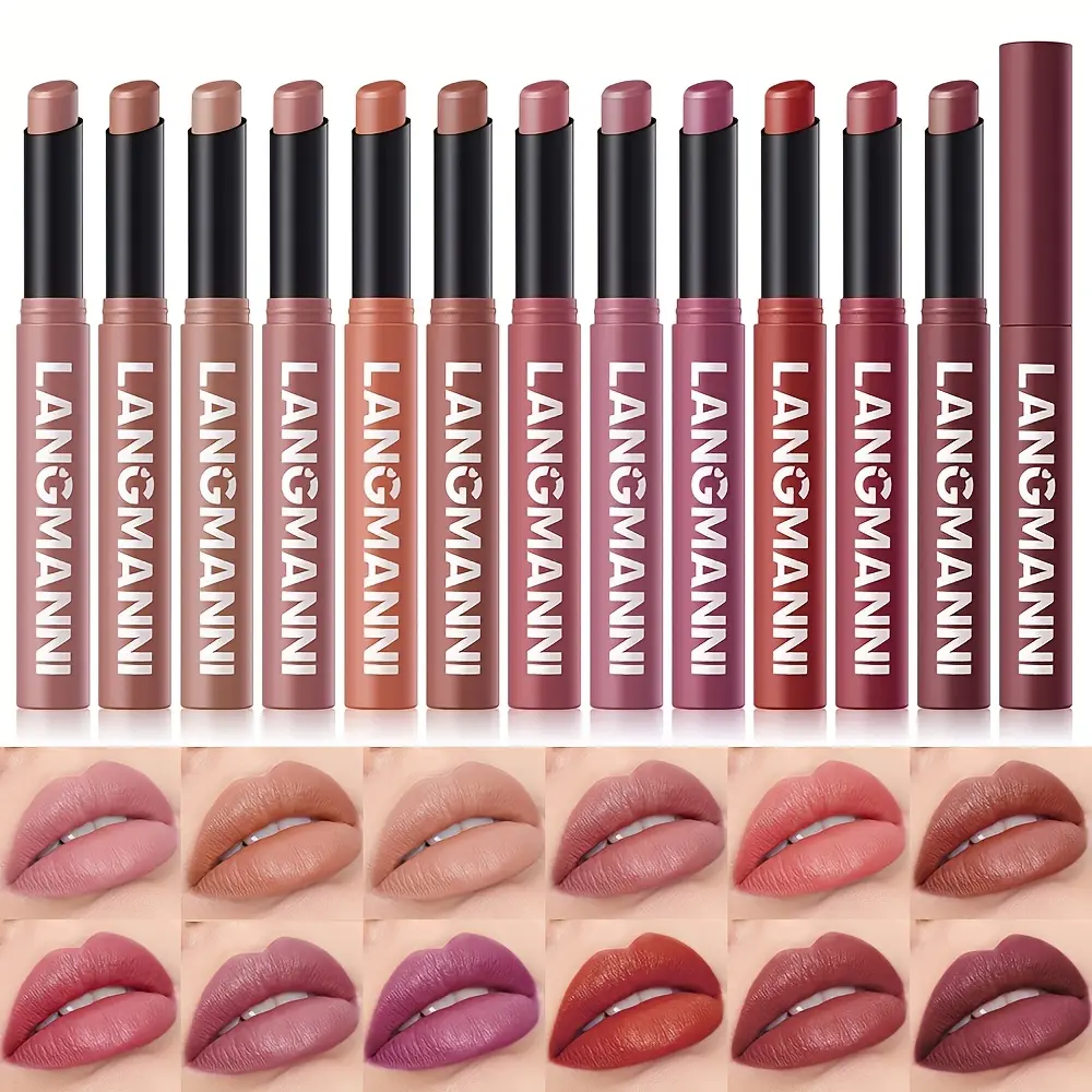 Velvet Matte Lipstick Pencil Makeup Smooth Easy To Apply Long Lasting Significant Coloring Lip Glossy Anti Smudging Waterproof Non Stick Cup SummerVibes Cosmetic