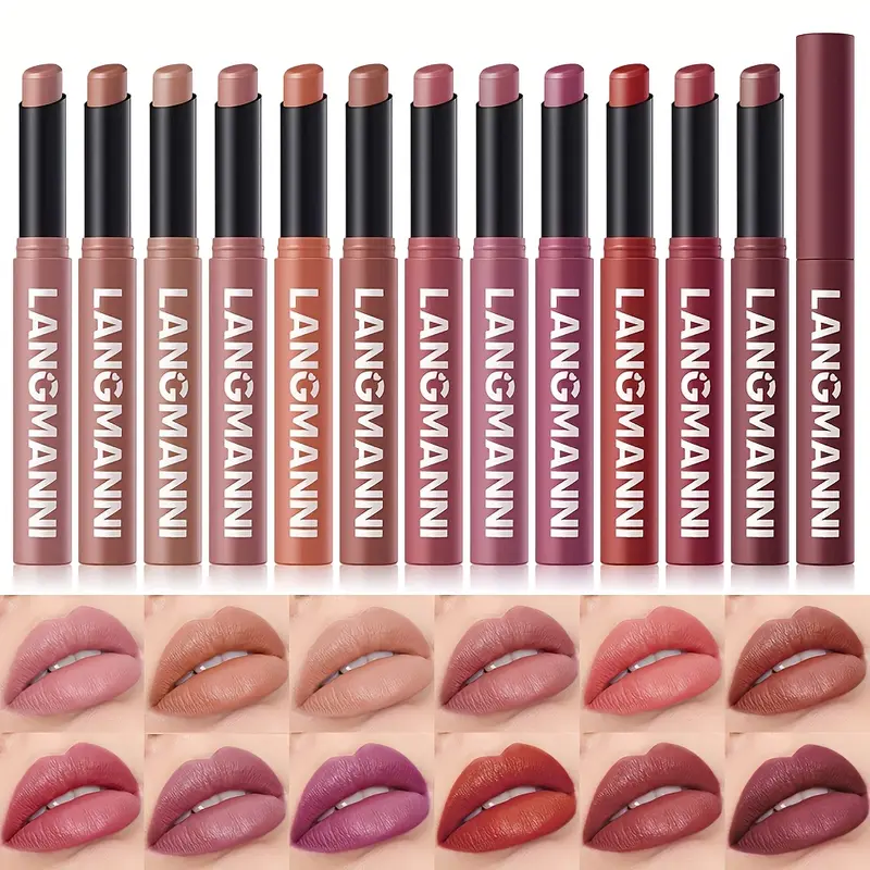 Velvet Matte Lipstick Pencil Makeup Smooth Easy To Apply Long Lasting Significant Coloring Lip Glossy Anti Smudging Waterproof Non Stick Cup SummerVibes Cosmetic