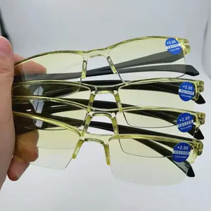 Anti Blue Ray Reading Glasses Smart Automatic Zoom Reading Glasses Autofocus Half Frame Near Far Computer Glasses Color Lenses