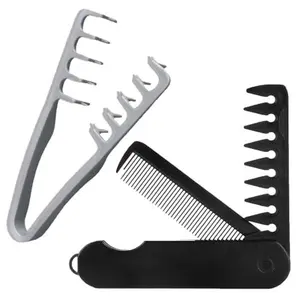 2 Pack Texture Comb – Wide Tooth Volumizing Hair Comb for Root Lift, Detangling & Seamless Styling, Anti-Frizz Hairdressing Tool for Bangs, Extensions & Volume, Professional Styling Comb for Men & Women