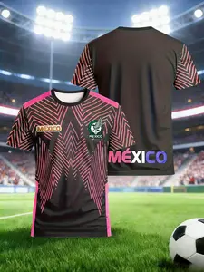 Mexican style team jersey & round-neck comfortable and breathable sports shirt & suitable for games, team sports, and casual gatherings Football Jerseys Soccer Jersey