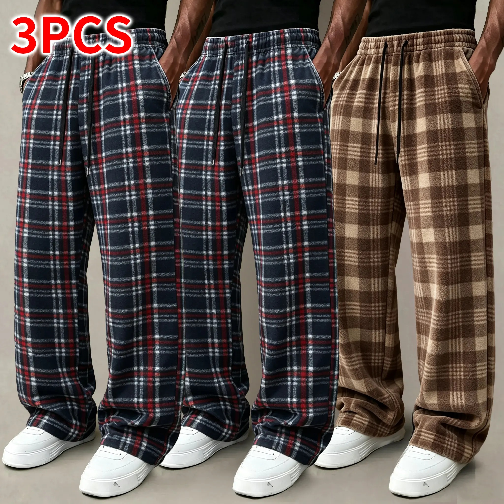 Red and white check + red and white check + coffee