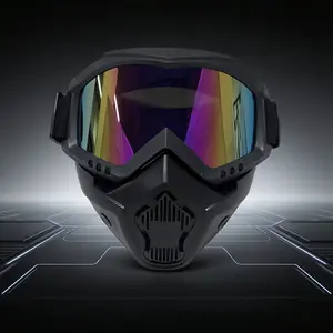 Mask with Elastic Strap, High Clearance Enhanced Lens Mask, Outdoor Cycling Mask for Men & Women