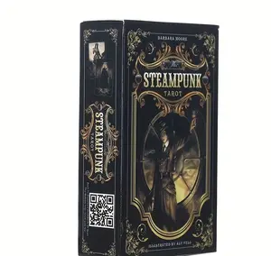 Steampunk Tarot Card Deck - 78 Piece Deck Featuring Unique Designs and Rich Themes