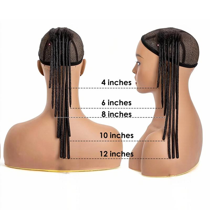 CCLG  Loc extension 100% Human Hair Handmade Dreadlock Extensions | Dyeable & Bleachable | 0.4-0.8cm Width | 4-12 Inches | Perfect for locrepair add Length & Thickness Boost locjourney basic style