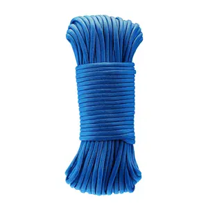 Basics 550 Type III Paracord, 7-Strand Core, High Strength - 5/32 in x 100 ft (4mm x 30m), Blue