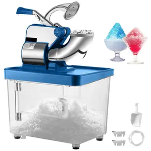 110V Commercial Ice Crusher 440 LBS/H ETL Approved 300W Electric Snow Cone Machine With Dual Stainless Steel Blades, Heavy Duty Shaved Ice Machine With Safety On/Off Switch For Family Home Bars And Restaurants