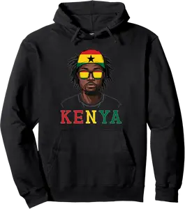 Kenyan Flag Souvenirs Man Uniform Country Kenya Pullover Hoodie - Hufsakha Shop 23B0DDQ7P718