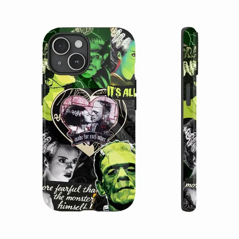Frankenstein & Bride of Frankenstein Phone Case,for iPhone 16 15 14 13 12 11 17Pro Max,for Samsung S25 S24 S23 S22 Ultra,Gifts For Fans, Phone Accessories