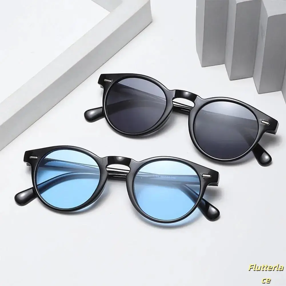 2 Pack Vintage Round Frame Sunglasses for Men Women Retro Circle Style UV Protection Lightweight Comfortable Everyday Wear Shades for Driving Travel Beach Streetwear Summer Outdoor Activities