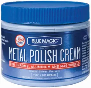 Blue Magic 400 Metal Polish Cream, 7 oz Chrome Polishing Solution for Automotive & Motorcycle Paint Care Maintenance, Chrome Polishing Polishes