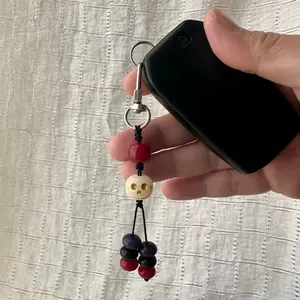 Handmade Bodhi Jack O Lantern Bead Car Keychain Halloween Polyester Thread Key Ring Spiritual Car Accessory Cute Mindful Gift