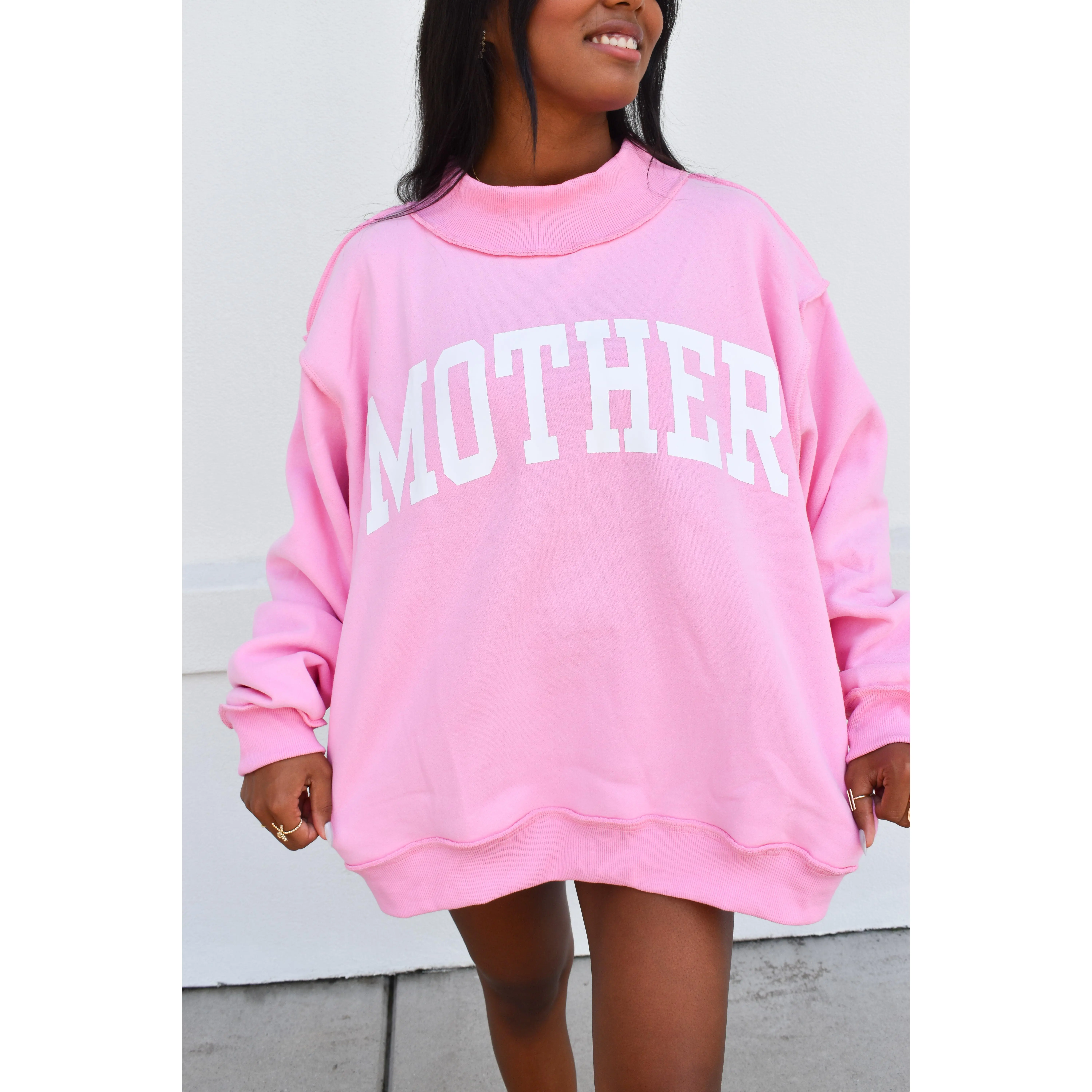 "Mother"  Reversible Mockneck