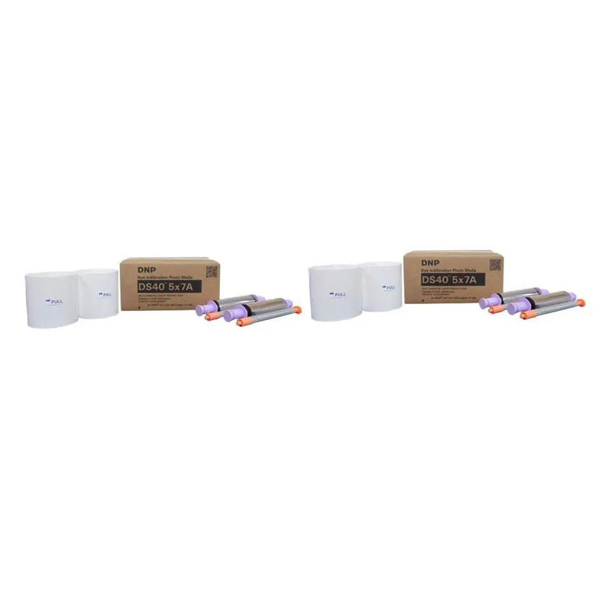 DNP Dye Sublimation Media Paper for DS40 Color Photo Printer, 2-Pack 5x7" Rolls, 230/roll (920 Total Prints)