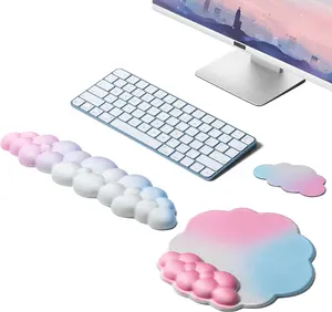 Ergonomic Cloud Wrist Rest Keyboard Mouse Pad With Non-Slip PU Base For Computer Mac Laptop Office Gaming