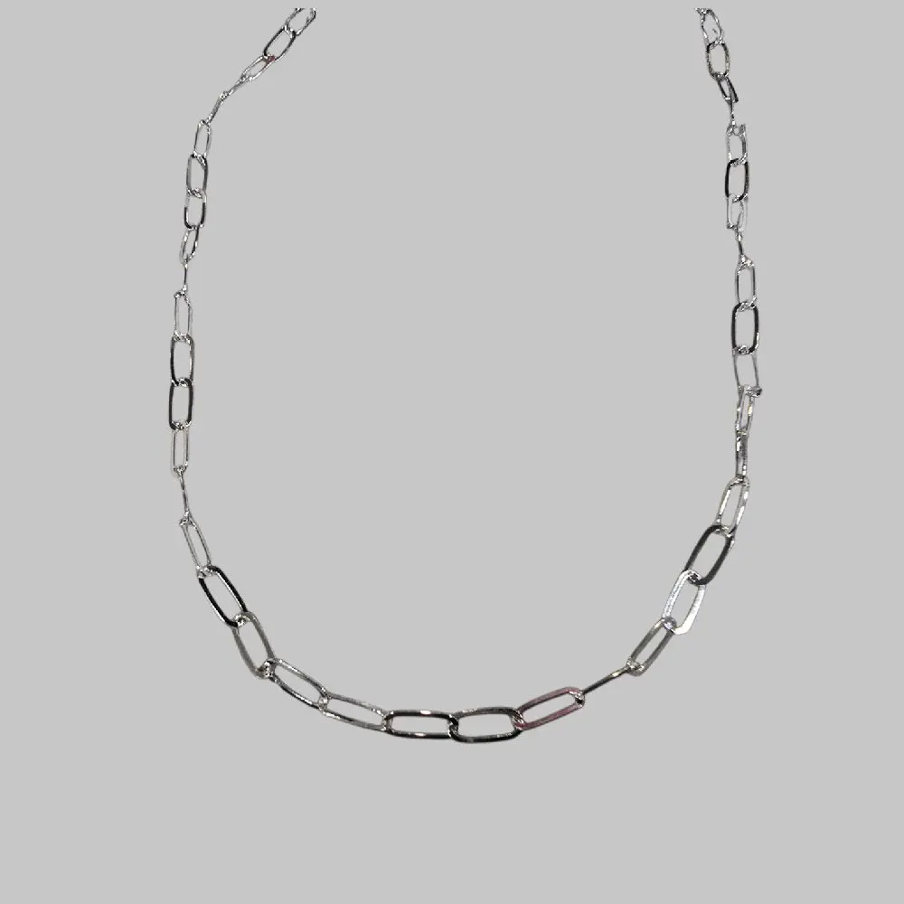 925 silver paperclip chain 925 silver paperclip chain