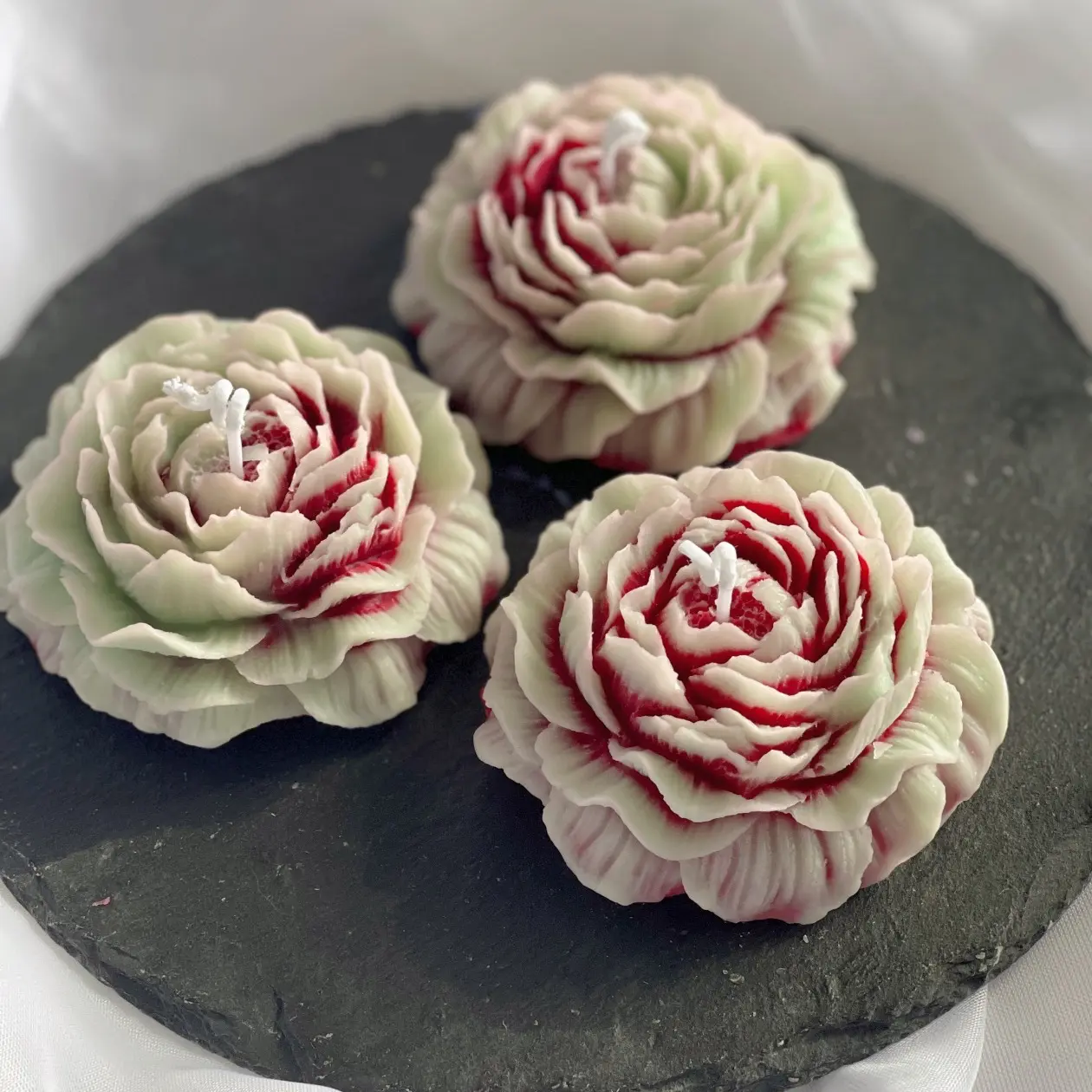 Handmade low temperature candles , scented peony, Romantic decor