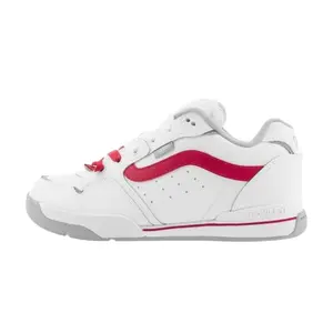 Vans Comfortable Low-Top Dad Shoes for Men and Women in White and Red Verifiable, with credentials and supporting global authentication