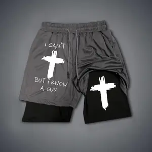 Christianity Jesus jorts outfit men 80s 90s short shorts summer camo shorts  graphic sweatshorts men gifts