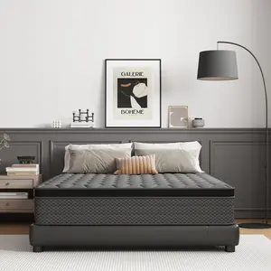 TVDFGTS 12 Inch Twin, Full, Queen, King in a Box, Memory Foam Hybrid Mattress, Medium Firm Soft and Comfortable, Pocket Spring Black Mattress, Orthopedic Memory Foam, Premium Bed Mattress
