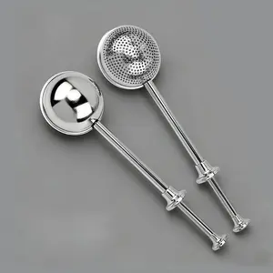 Push-Type Flour Duster Sifter, Stainless Steel Long-Handle Utensil, Reusable Bakeware for Powder Sugar & Flour Sprinkling, No-Mess Easy-Use Kitchen Tool for Baking Lovers, Utensils